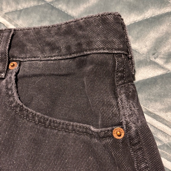 Riders by Lee black Denim skirt with raw hem, size 10 - Picture 3 of 10